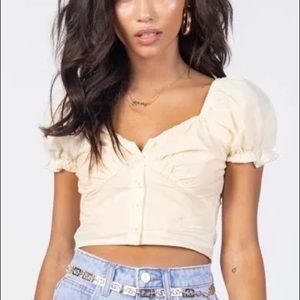 Princes Polly Abe Crop Top lemon